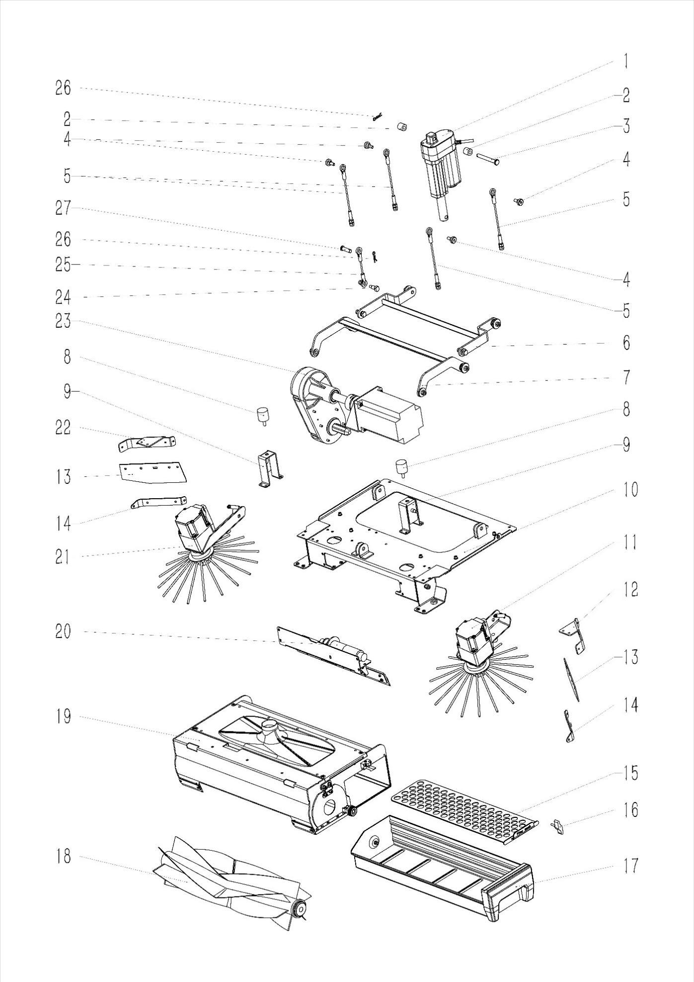 CenoBots SP50 Brush Head Assembly