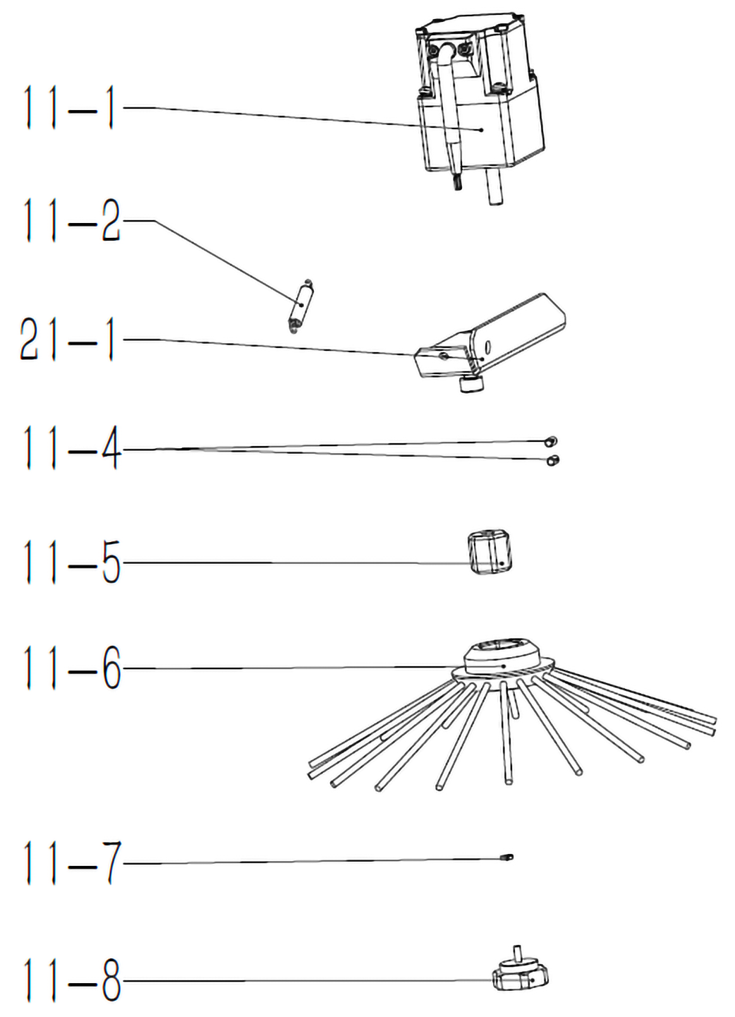 CenoBots SP50 Brush Head Assembly - Left Side Brush Assembly